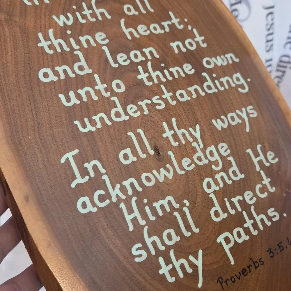 Wooden Plaque Bible Verse Proverbs Trust in the Lord With All Thine Heart